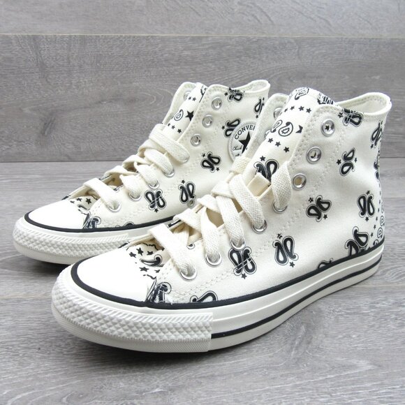 Converse Chuck Taylor All Star HI Paisley Sneakers Womens Size 8.5 NEW - Picture 4 of 16